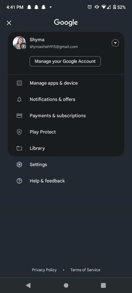 screenshot 7 - going to setting to manage in app purchases