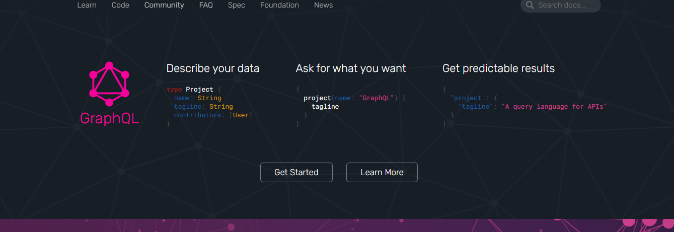 An image of "GraphQL" defining it with processes. 