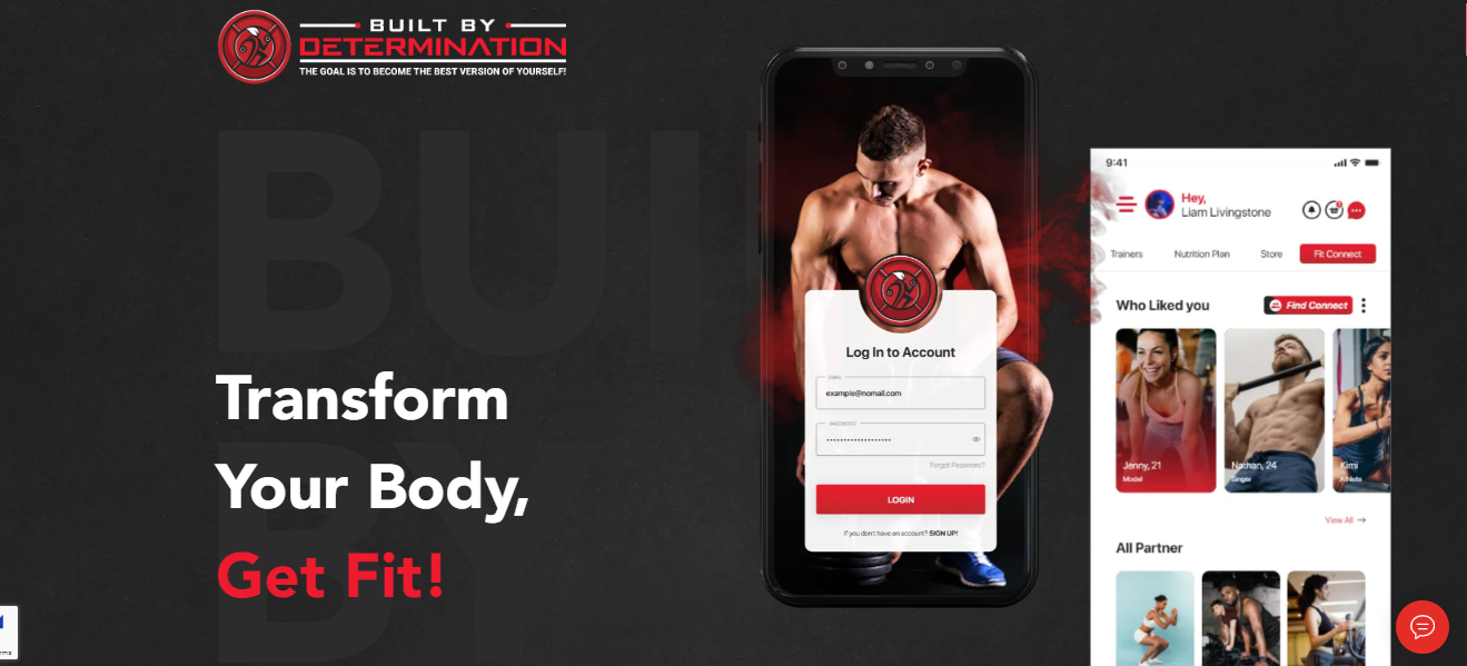 Built By Determination: An fitness app developed by Technbrains. 