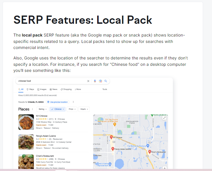 SERP Local Pack