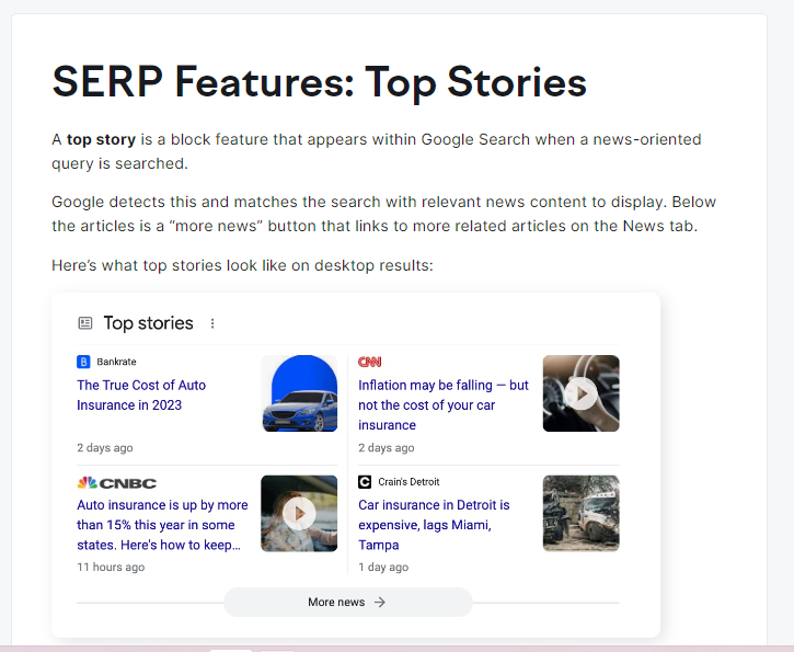 Semrush Top Stories