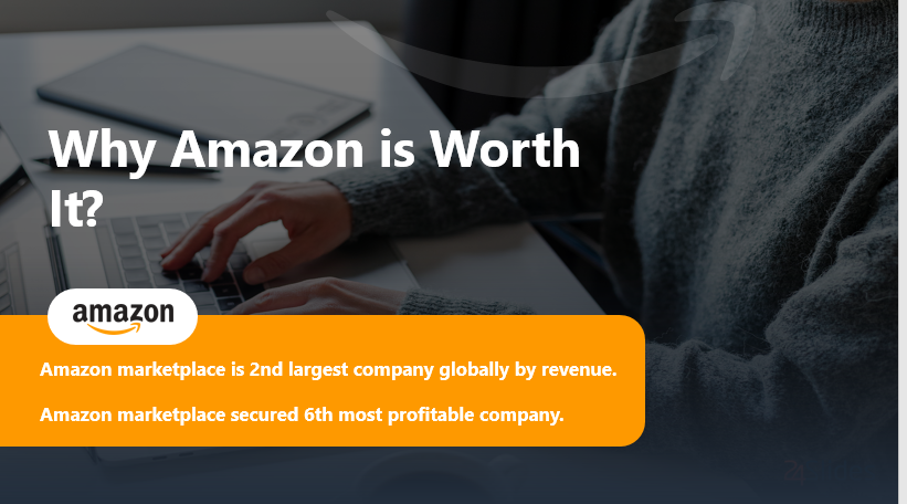 This is an image featuring Why Amazon is worth it? also showing some stats of Amazon. 
