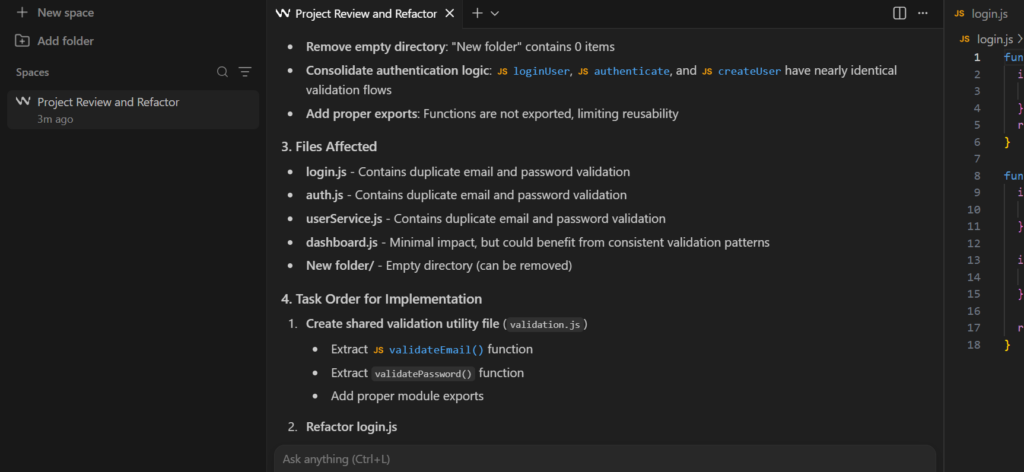 TechnBrains testing Windsurf for AI task coordination and structured cleanup workflow planning