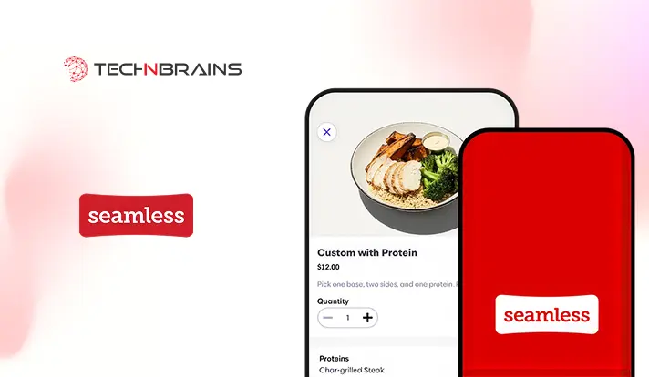 Seamless New York City coverage and no-fee banner on the Grubhub-owned food delivery app