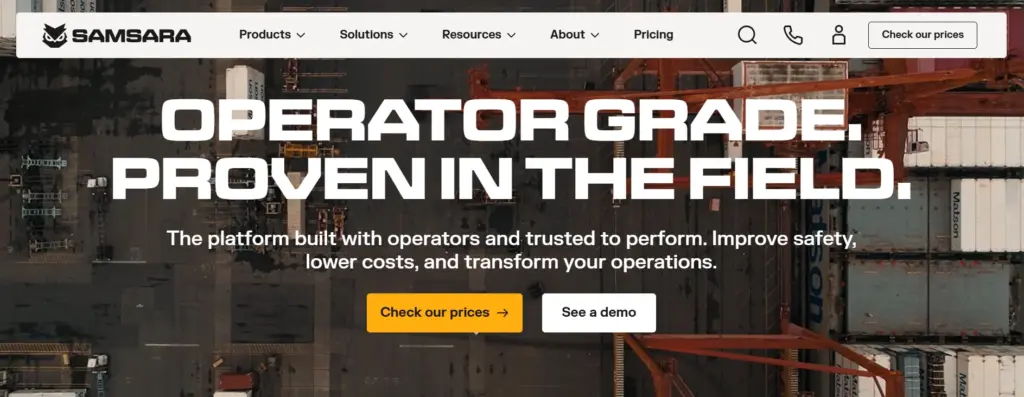 Samsara truck fleet management software